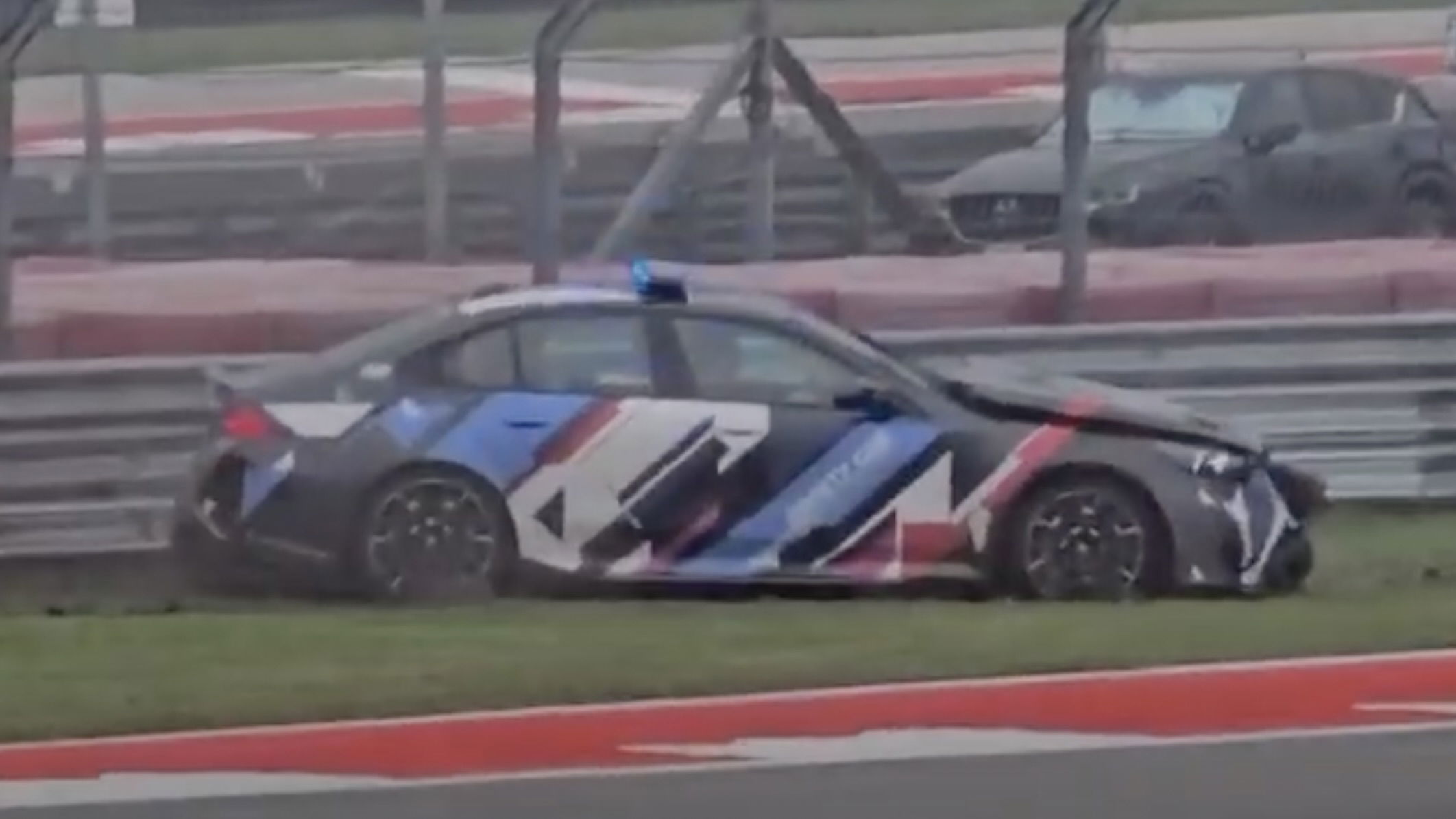 Crashed BMW M5 MotoGP safety car